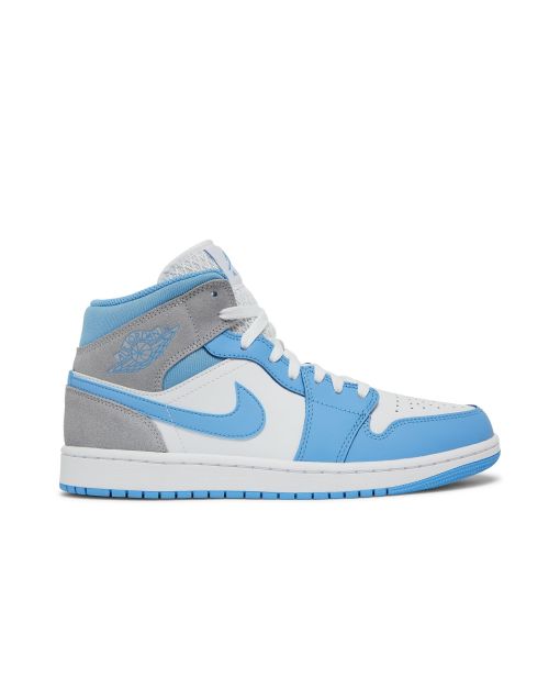 Air Jordan 1 Mid “University Blue Grey” White/Wolf Grey/University Blue | DX9276-100