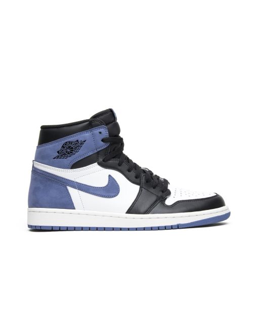 Jordan 1 Retro High “Blue Moon” 555088-115 | Summit White Blue Moon Black Premium Sneaker