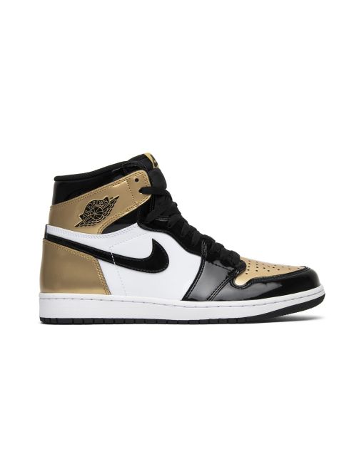 Jordan 1 Retro High NRG Patent Gold Toe 861428-007 | Black Metallic Gold White Premium Sneaker