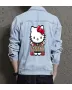 Kitty Men's Casual Denim Jacket - for Husband - Regular Cut for Everyday Wear - Great Gift for Father's Day Street Style Lovers