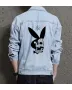 Bunny Men's Classic Jean Jacket for Young Man - Minimalist Design with Leisure Activities - Gift Idea for Christmas Modern Men