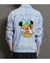 Minnie Men's Denim Outerwear - for Him - Stylish Look for Shopping Days - Great Gift for Back to School Gen Z Men