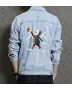 Kaw Men's Jean Jacket - for Young Man - Urban Design for Casual Meetups - Great Gift for Holiday Season Fashion Fans