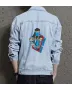 Men's Jean Jacket - Retro Sub Zero Theme - Gift for Gamers - Vintage Look - Christmas Present