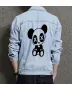 Bear Men's Modern Denim Jacket - Gift for Brother on Stylish Look - Weekend Wear Style for New Year - Millennials