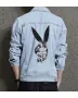 Bunny Rabbit Men's Relaxed Fit Jean Jacket - Perfect Present for Teenager - Everyday Style - for Casual Fridays - Just Because Gift