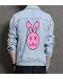 Bunny Rabbit Men's Street Style Denim Jacket - Gift Idea for Dad - Classic Fit for School Wear - Perfect for College Start