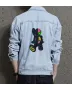 Kaw Bear Men's Urban Jean Jacket - Gift for Husband on Simple Style - Weekend Wear Style for Graduation - Fashion-forward Men