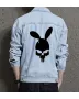 Bunny Skull Men's Urban Jean Jacket - Gift Idea for Him - Vintage Style for School Wear - Perfect for Christmas