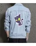 Men's Cat Urban Jean Jacket - Ideal Gift for Teen Boys - Urban Design Style - Great for School Wear - Just Because Gift