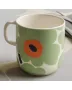 Retro Floral Mug – Colorful Handle Ceramic Cup