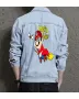 Retro Mario Denim Jacket for Men – Gift for Gamers – Video Game Enthusiast