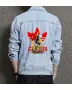Retro Mario Denim Jacket for Men – Gift for Nintendo Fans – Christmas Gift