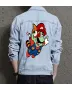 Retro Mario Denim Jacket for Men – Gift for Nintendo Fans – Christmas Gift