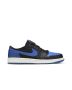 Jordan 1 Retro Low Royal 705329-004 | Black Varsity Royal Sail Leather Sneaker