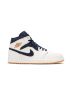 Jordan 1 Retro Mid Jeter AH6342-104 | White Bronze College Navy Premium Sneaker