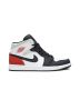 Jordan 1 Mid SE Red Black Toe 852542-100 | White Black Red Premium Sneaker