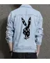 Bunny Rabbit Men's Casual Jean Coat - Ideal Gift for Young Man - Simple Style Style - Great for Street Festivals - College Start Gift