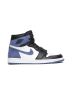 Jordan 1 Retro High “Blue Moon” 555088-115 | Summit White Blue Moon Black Premium Sneaker
