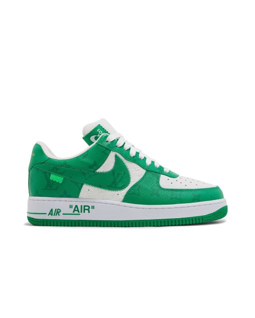 LV x Air Force 1 Low By Virgil Abloh White Green - Exclusive Luxury Sneakers