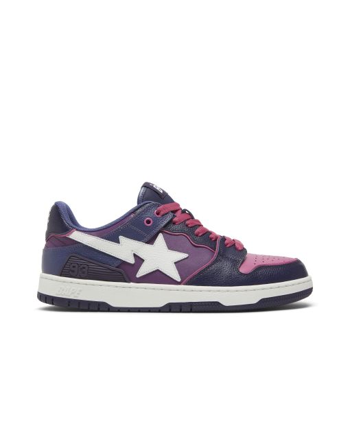 A Bathing Ape Bape SK8 Sta Purple White - Classic Skate-Inspired Sneakers