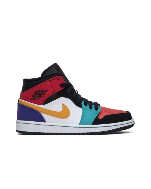 Jordan 1 Mid Bred Multi-Color - Vibrant Mid Top Sneakers