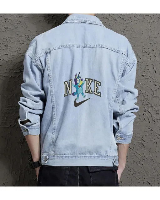 Men's Denim Outerwear - for Son - Relaxed Style for Casual Meetups - Great Gift for Birthday Style-conscious Men - Light Blue - Main View