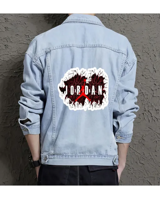 Men's Denim Outerwear - Ideal Gift for Dad - Classic Fit Style - Great for Casual Hangouts - New Year Gift - Light Blue - Main View
