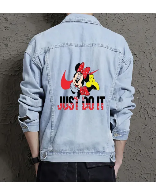 Men's Modern Denim Jacket - for College Student - Vintage Style for Casual Outings - Great Gift for New Year Casual Dressers - Light Blue - Main View