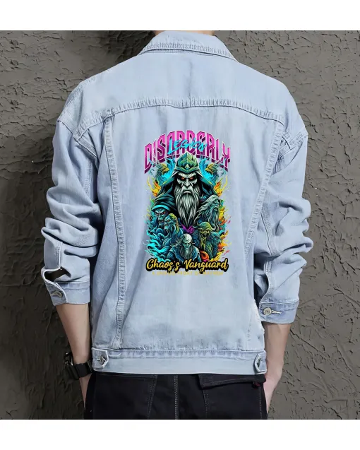 Men's Rg148 Denim Jacket - Gift for Him - Stylish Casual Wear - Graduation Gift - Light Blue - Main View