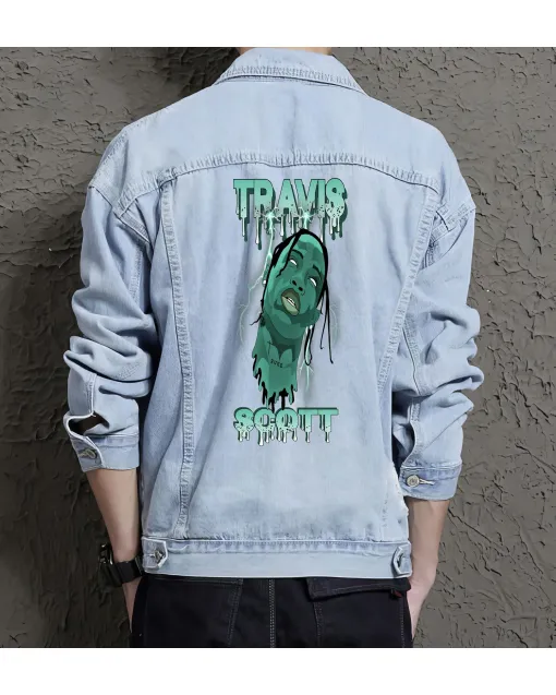 Travis Jean Jacket for Men – Gift for Music Fans – Birthday Present - Light Blue - Main View