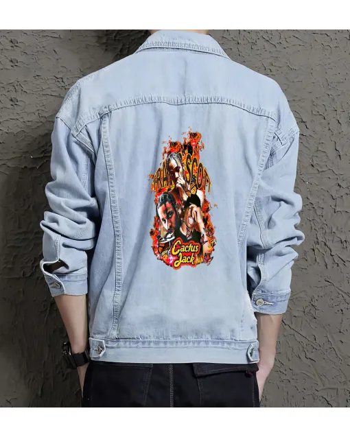 Travis Jean Jacket for Men – Gift for Music Fans – Birthday Present - Light Blue - Main View